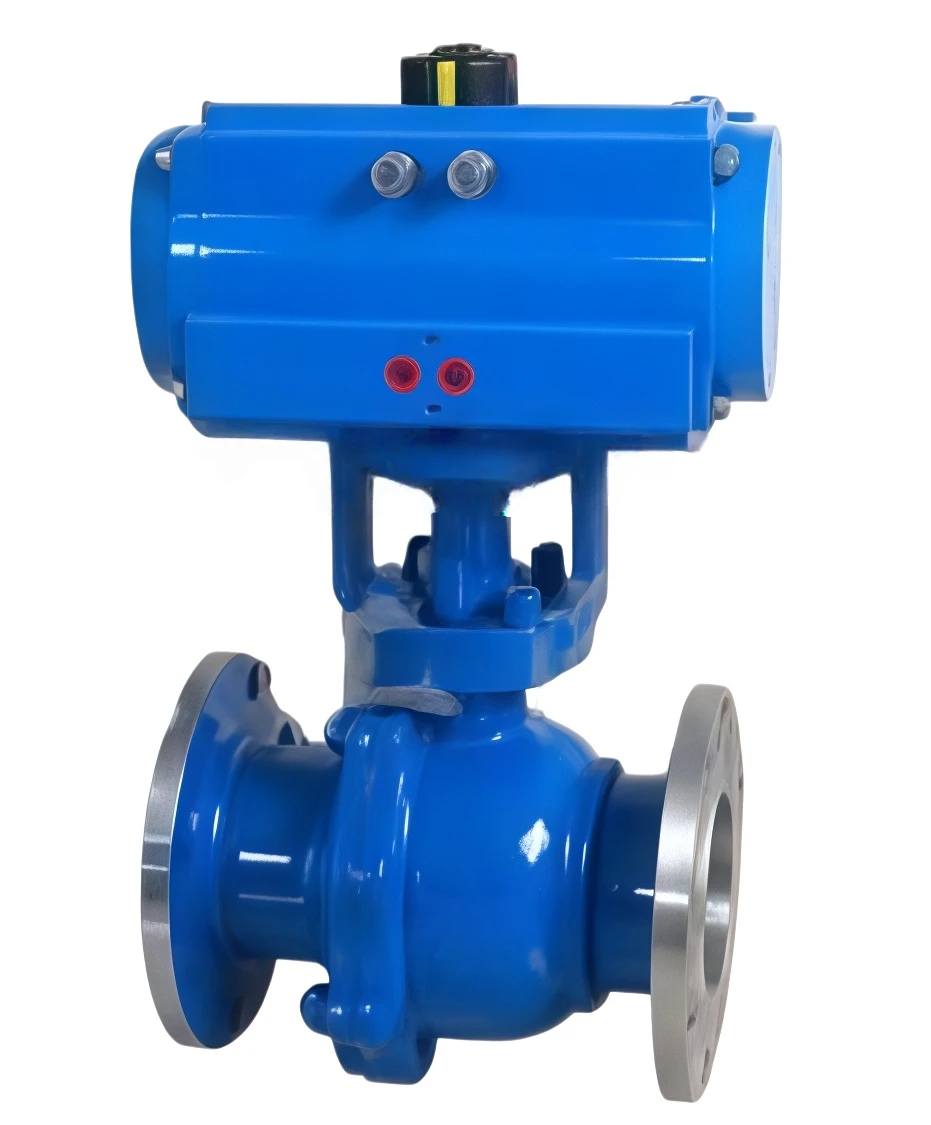 Fluorine lined pneumatic ball valve