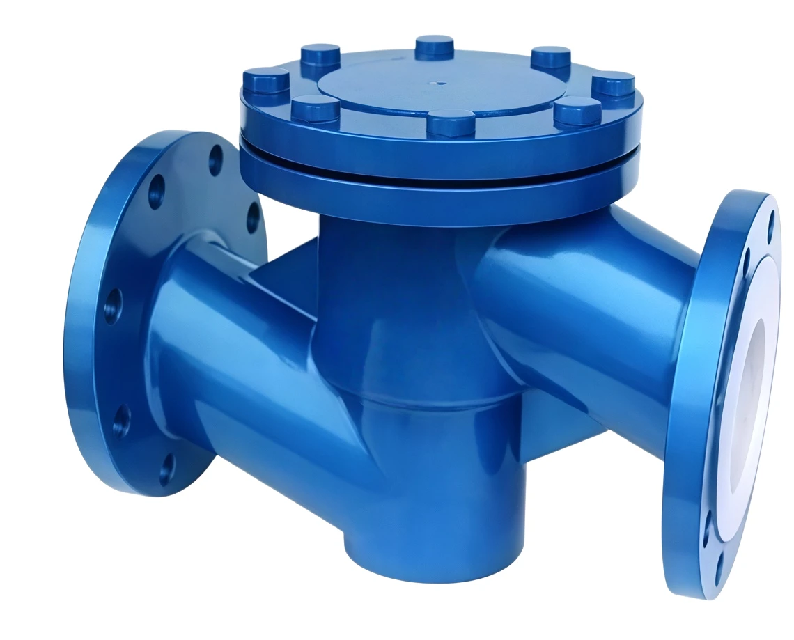 Fluorine-lined check valve