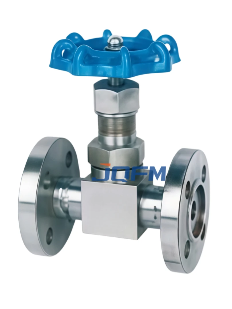 Flange needle valve
