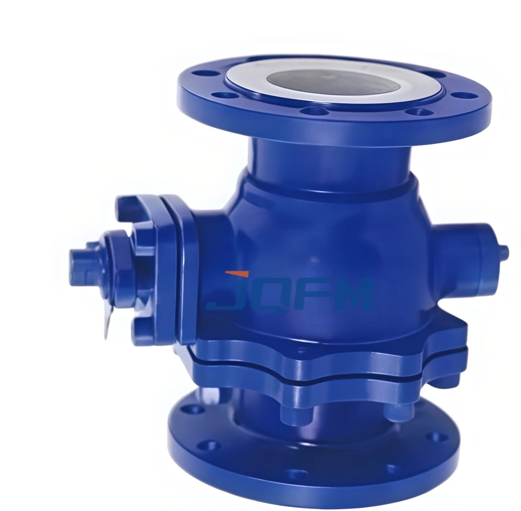 Lined FEP V shape ball valve