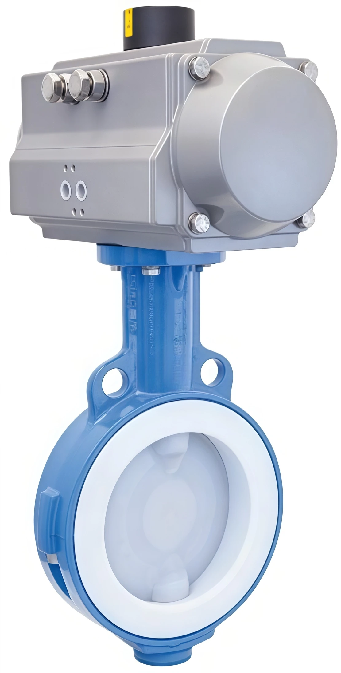 Fully lined PTFE electric butterfly valve