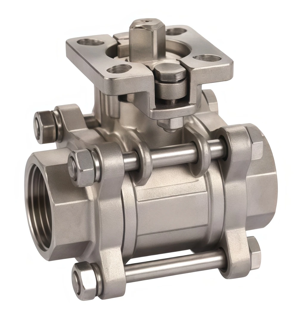 3PC Internal thread high platform ball valve valve