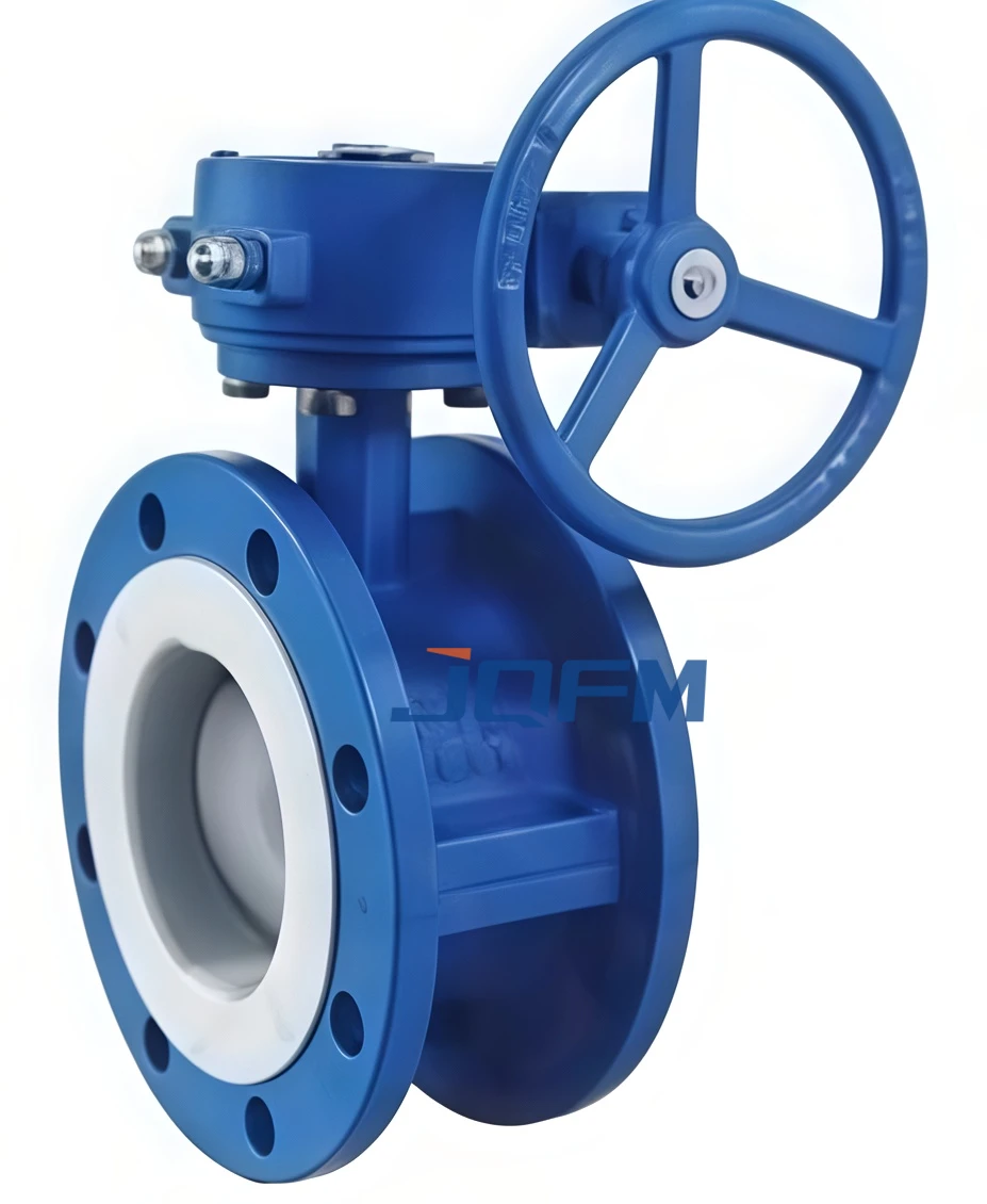 Flange fluorine lined butterfly valve