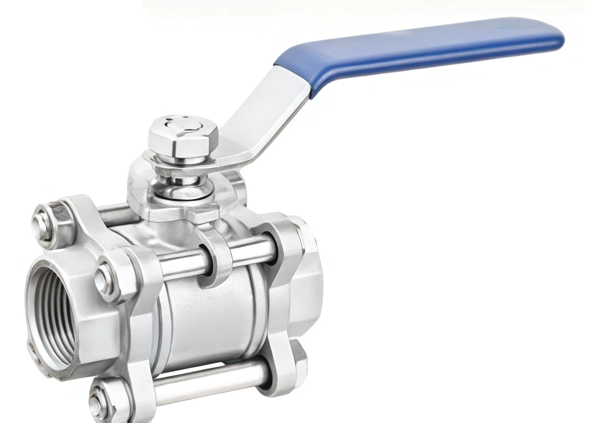Three-piece ball valve valve