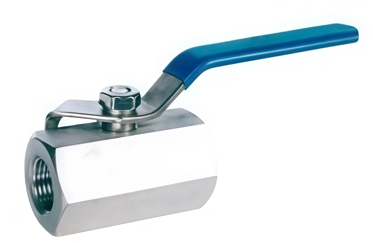 One-piece hexagonal ball valve