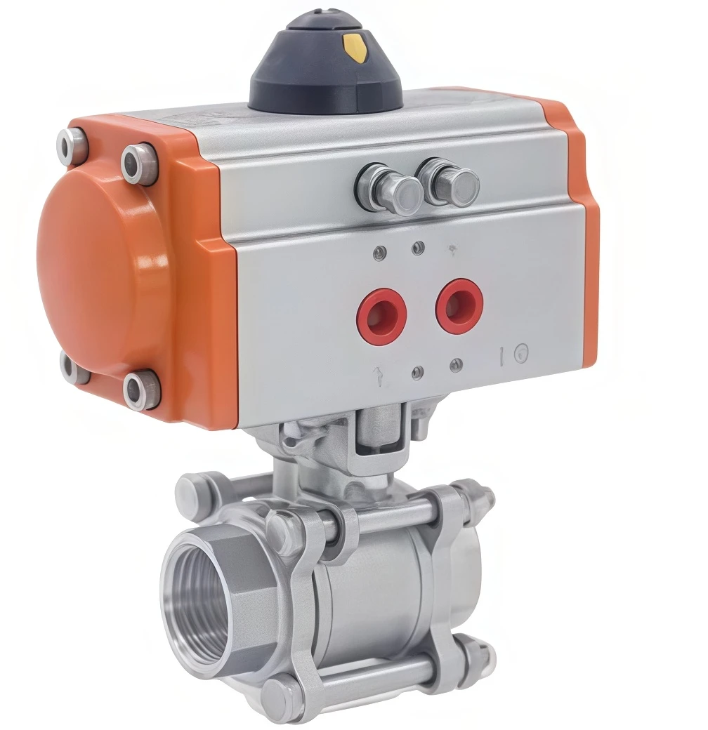 Pneumatic screw ball valve