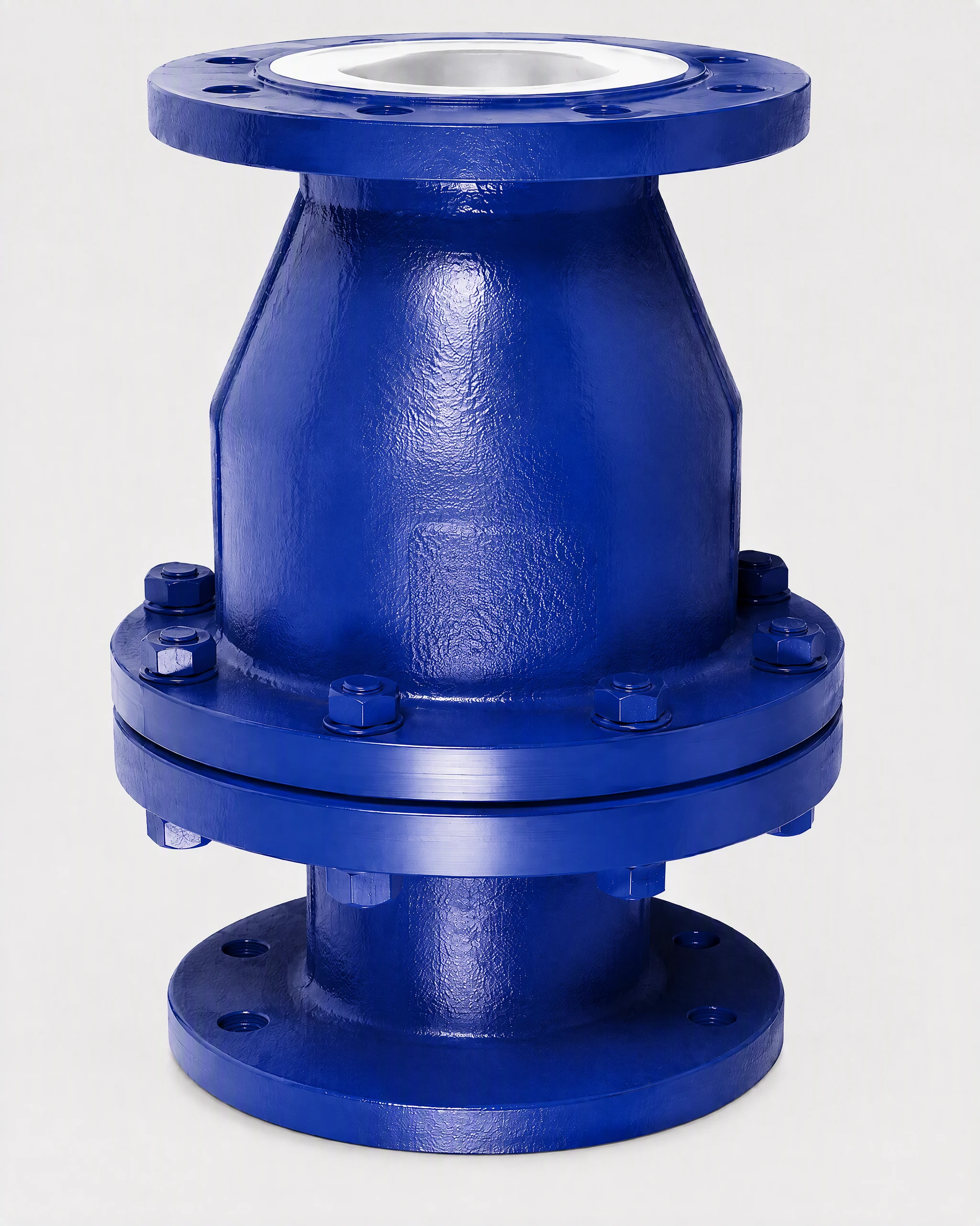Fluorine lined check valve valve